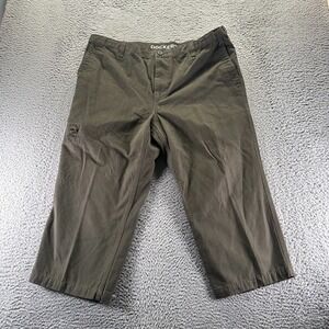 Dockers D3 Classic Pant Men 42x24 Green Cotton Cropped Straight Utility Workwear